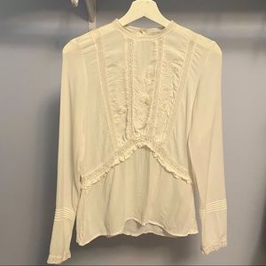 Zara Embroidered Lace Blouse